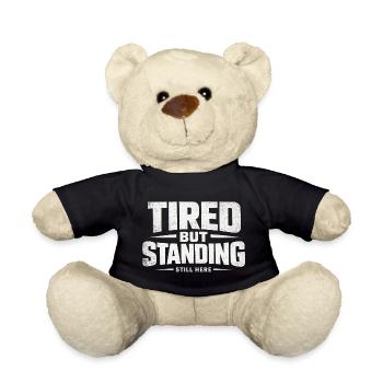 TIRED BUT STANDING – Streetwear - Teddy - Schwarz - Vorne