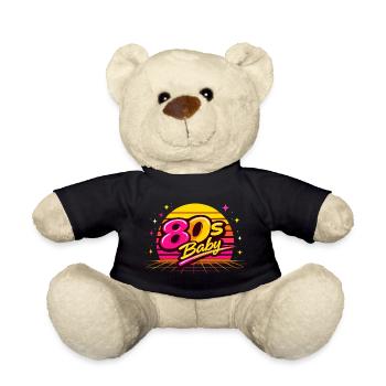 Bébé néon des années 80 - Nounours - noir - Devant