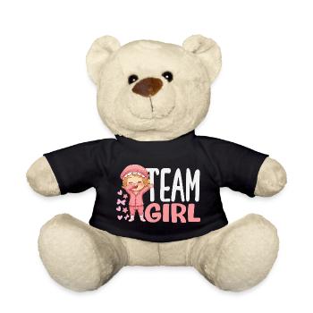 Team Girls Dabbing Pajamas Reveal - Teddy Bear - black - Front