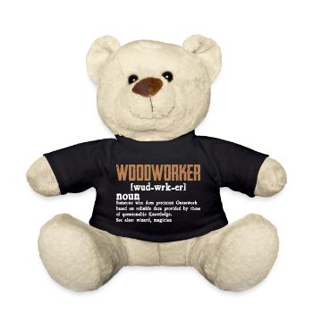 Rustikales Holzwerker Typo-Design - Teddy - Schwarz - Vorne