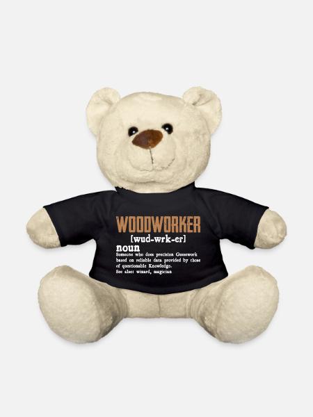 Rustikales Holzwerker Typo-Design - Teddy - Schwarz