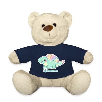 Autocollant Spinosaurus pastel - Nounours - bleu marine - Devant