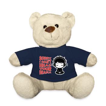 Anti-Drama Headphones Manga Relatable - Teddy Bear - french navy - Front