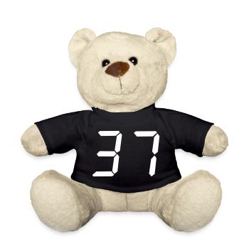 digitale_zahl_37- - Teddy Bear - black - Front