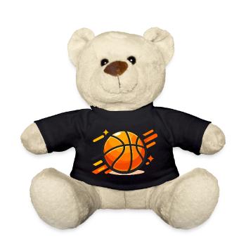 Dynamic Basketball Neon Orange - Teddy Bear - black - Front