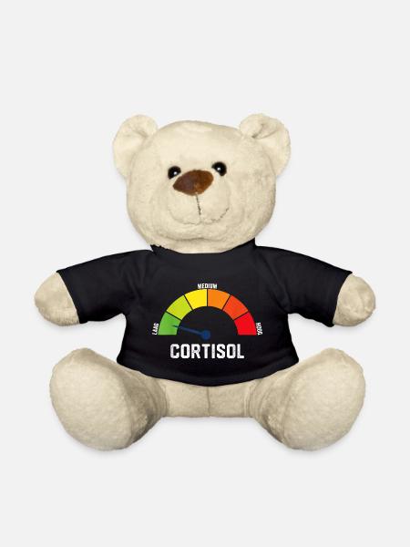 Cortisol Low – Entspanntes Anti-Stress Design - Teddy - Schwarz