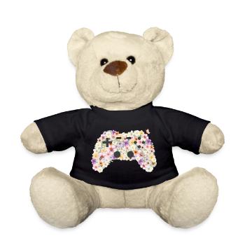 Floral Gamepad: Blütenkunst Controller - Teddy - Schwarz - Vorne