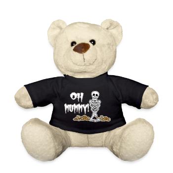 Oh Maman ! Squelette d’Halloween drôle - Nounours - noir - Devant