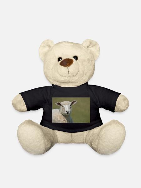A Sheep on a Dike Northern Germany Poster - Teddy Bear - black