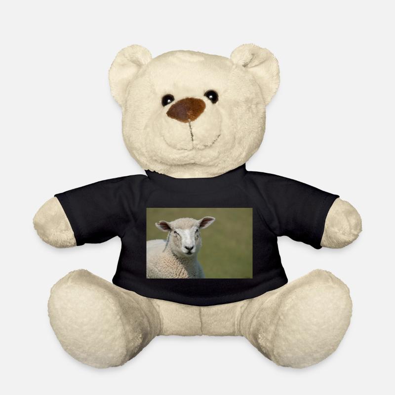 A Sheep on a Dike Northern Germany Poster - Teddy Bear - black