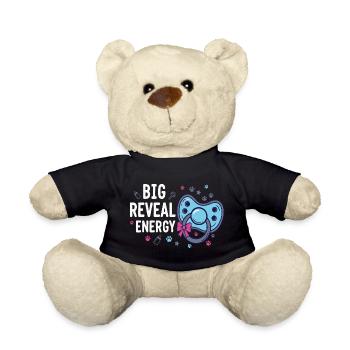Gender reveal Big Reveal Energy baby shower team - Teddy Bear - black - Front