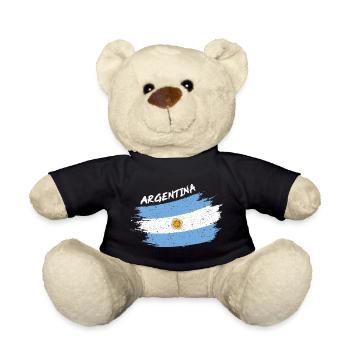 Argentina Argentinien Argentinische Flagge Brush - Teddy - Schwarz - Vorne
