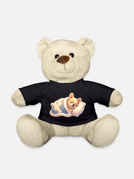 Französische Bulldogge Schlafen - Teddy - Schwarz
