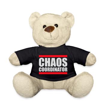 Coordinateur du Chaos Titre drôle Parents Teacher Logo - Nounours - noir - Devant