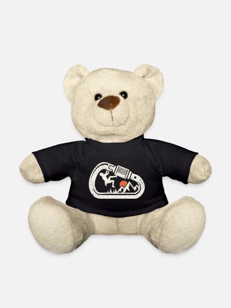 Klettern Bouldern Kletterer Felsklettern Karabiner - Teddy - Schwarz