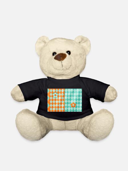 Harlequin Petal Duo - Teddy Bear - black