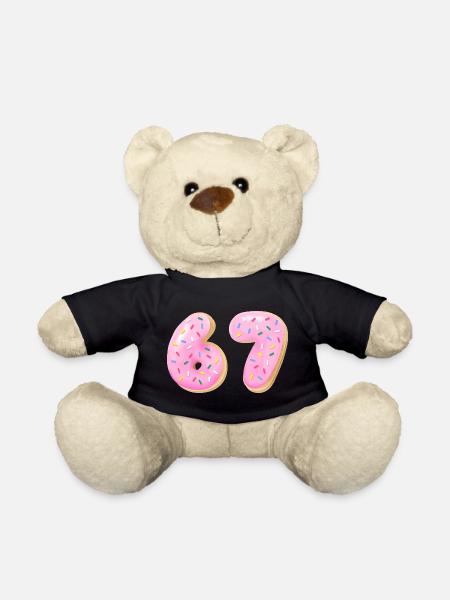 67 Six Seven Zahl 67 Meme Cream Donut - Teddy - Schwarz