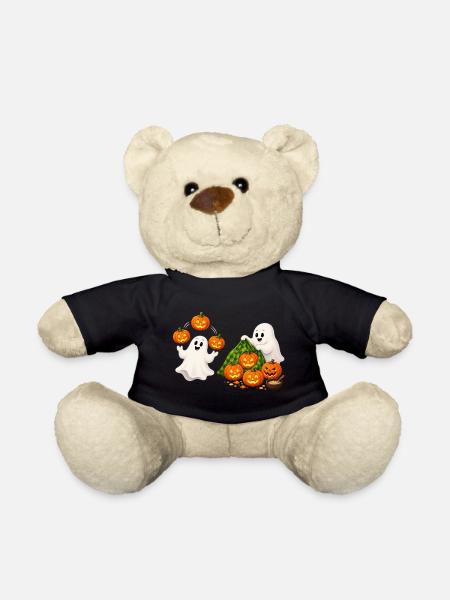 Geisterfreunde mit Kürbis-Truppe - Teddy - Schwarz