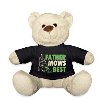 Father Mows Best – Rasenmähen Vatertag - Teddy - Schwarz - Vorne