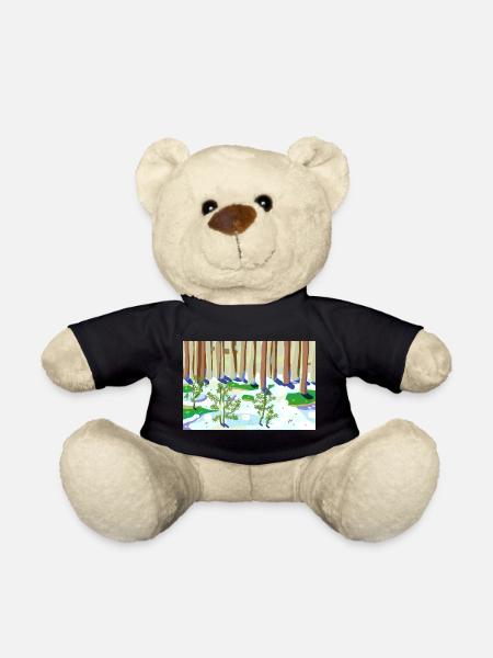 Winterwaldimpressionismus - Teddy - Schwarz