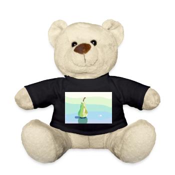 Stift auf pastellfarbener Oberfläche - Teddy - Schwarz - Vorne