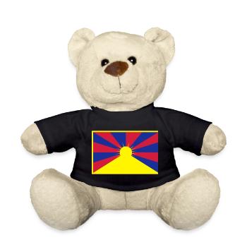 Flag of Tibet - Teddy Bear - black - Front