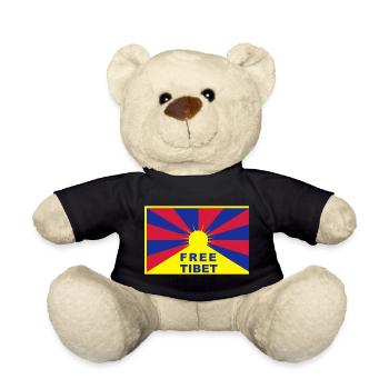 Free Tibet - Teddy Bear - black - Front