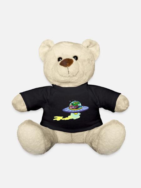 Alien alien spacecraft - Teddy Bear - black