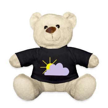 Sonne sieht hinter der Wolke hervor - Teddy - Schwarz - Vorne
