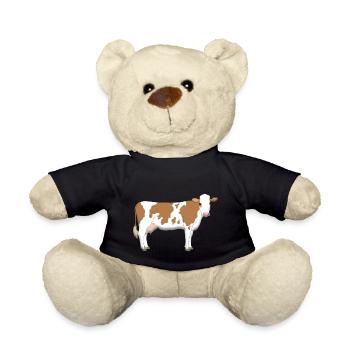 Cow 2 - Teddy Bear - black - Front