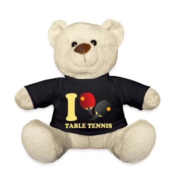 I LOVE TABLE TENNIS - Teddy - Schwarz - Vorne