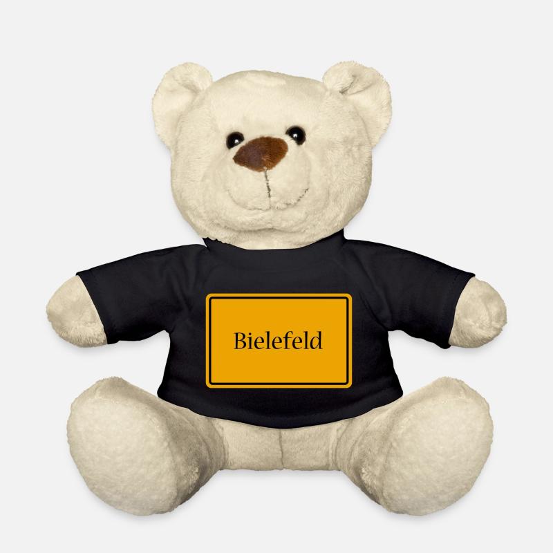 Ortsschild Bielefeld - Teddy - Schwarz