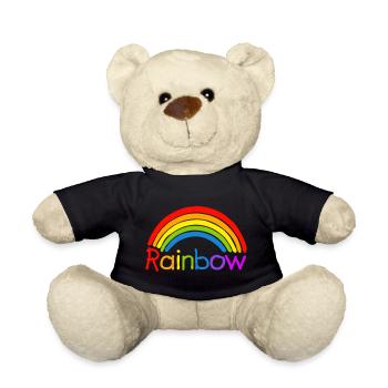 Rainbow rainbow LGBT - Teddy Bear - black - Front