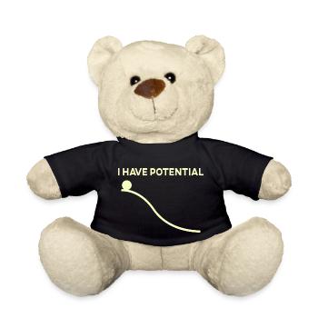 puissance potentielle physique physicien blague cadeau - Nounours - noir - Devant