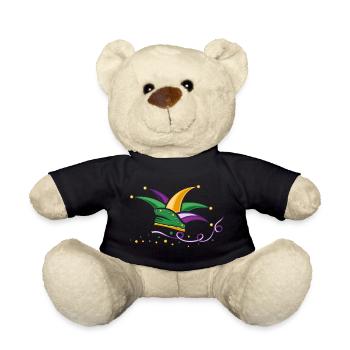 Narrenkappe Mardi Gras New Orleans Karneval - Teddy - Schwarz - Vorne