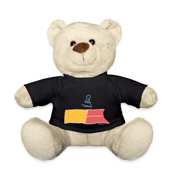 Figurine de saut en longueur, loisirs de club de sport - Nounours - noir - Devant