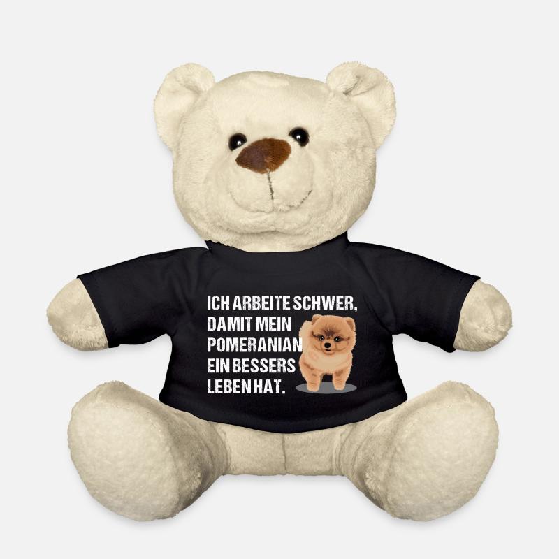 Zwergspitz Pomeranian T-Shirt Geschenk - Teddy - Schwarz