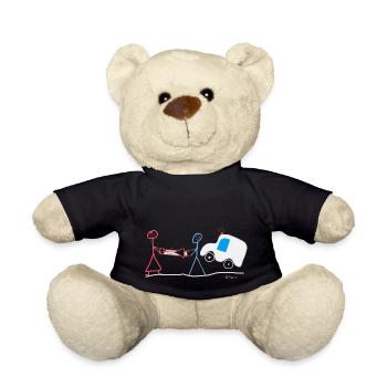 Rescue Stick Figure Emergency Emergency Doctor Deployment - Teddy Bear - black - Front