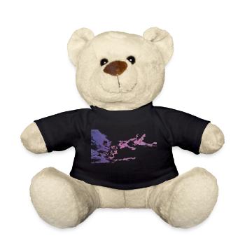 Rosa und lila Wolken - Teddy - Schwarz - Vorne