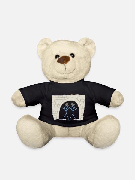 Stick Figure Same-sex marriage love - Teddy Bear - black
