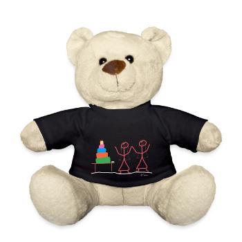 Akzeptanz Strichmännchen Ehe Gleichberechtigung - Teddy - Schwarz - Vorne