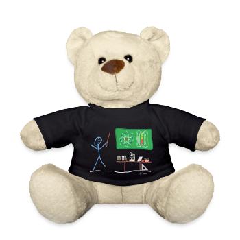 Naturwissenschaft Strichmännnchen Chemie Physik - Teddy - Schwarz - Vorne