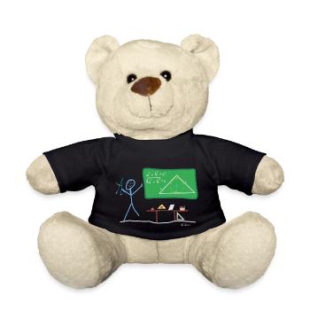 Schule Strichmännnchen, Geometrie Aufgabe Mathe - Teddy - Schwarz - Vorne