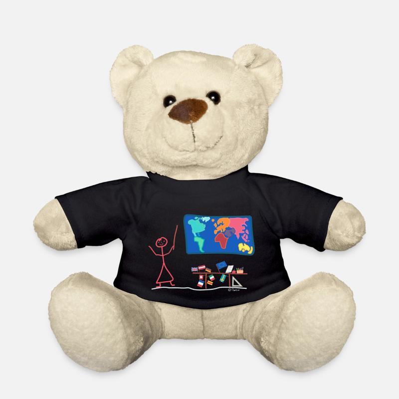 Geographie Lehrer Strichmännnchen Erdkunde Schule - Teddy - Schwarz