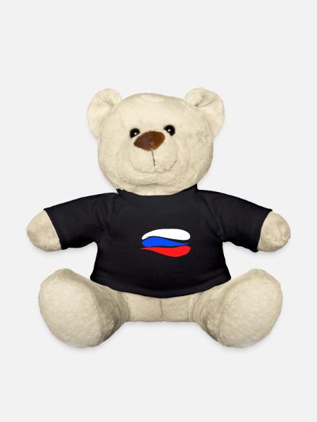 Drapeau de la Russie - Nounours - noir