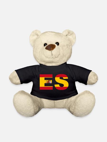 Spanien Flagge ISO Code ES Madrid Europa Ibiza EU - Teddy - Schwarz