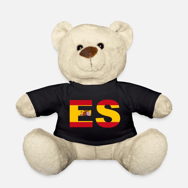 Spanien Flagge ISO Code ES Madrid Europa Ibiza EU - Teddy - Schwarz