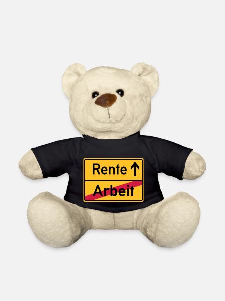 Arbeit Rente Ortsschild - Teddy - Schwarz
