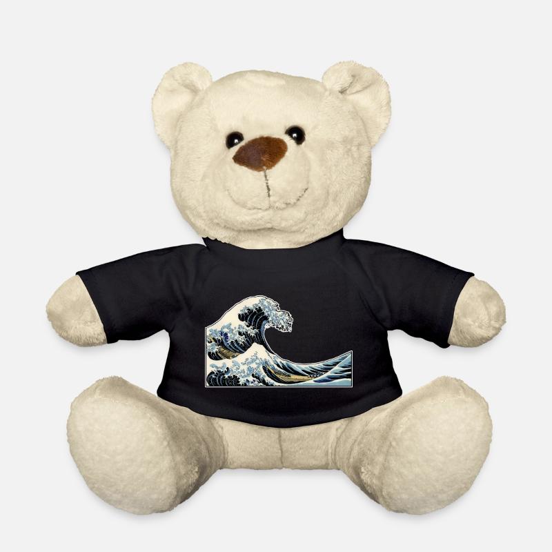 The Wave | Die Welle | Katsushika Hokusai - Teddy - Schwarz
