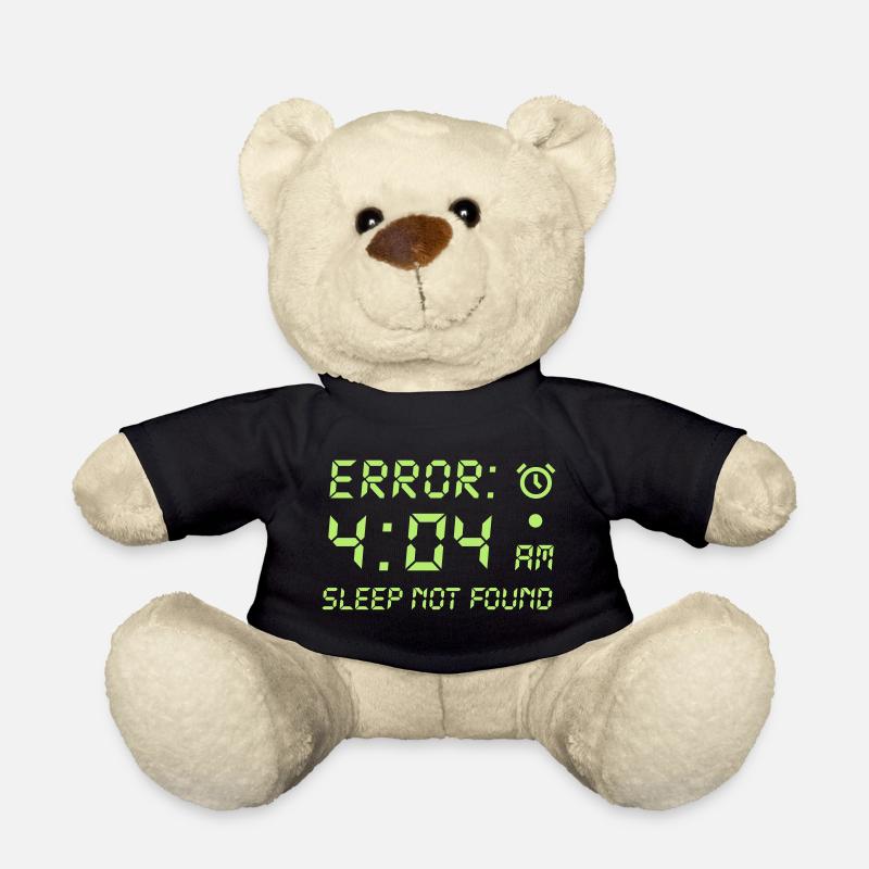 Fehler 404, Schlaf nicht gefunden lustige Programmierer Spieler - Teddy - Schwarz